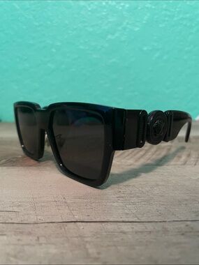 Versace model 4483D Black Oversized Square Sunglasses with Versace Logo
